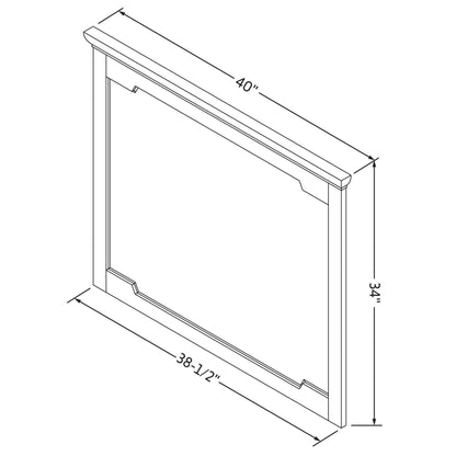 JEFFREY ALEXANDER MIR2CHA-40-WH 40" W x 1-1/2" D x 34" H White Chatham mirror - White