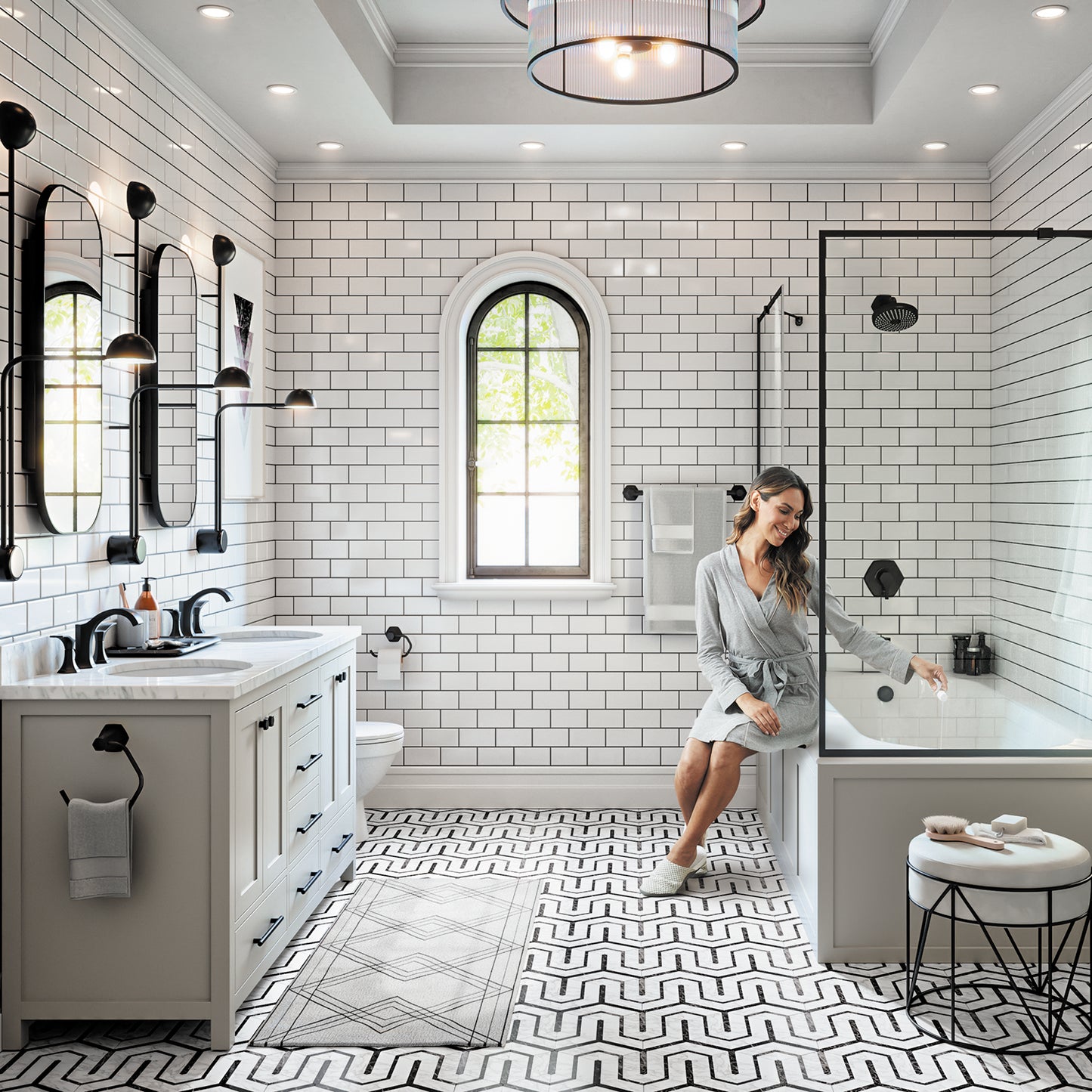 HANSGROHE 04836670 Matte Black Locarno Transitional Towel Holder