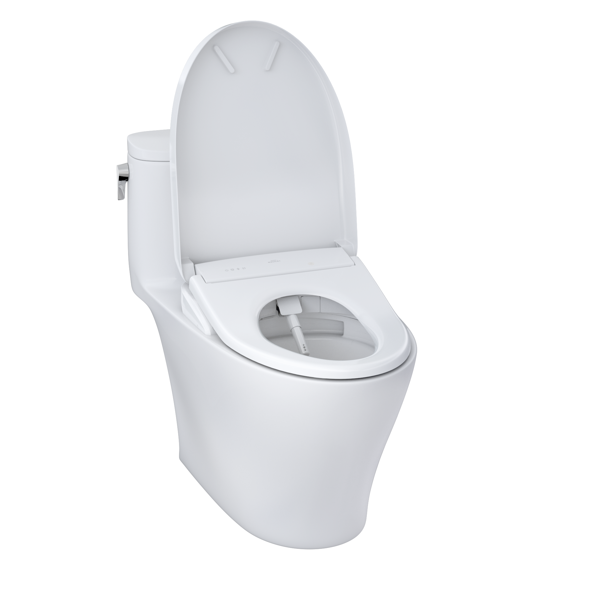 TOTO MW6424726CEFG#01 Washlet+ Nexus One-Piece Elongated 1.28 Gpf Toilet With S7 Contemporary Bidet Seat - Cotton White