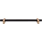 JEFFREY ALEXANDER 478-12MBSBZ Larkin 2 12" Center-to-Center Appliance Pull - Matte Black w/Satin Bronze