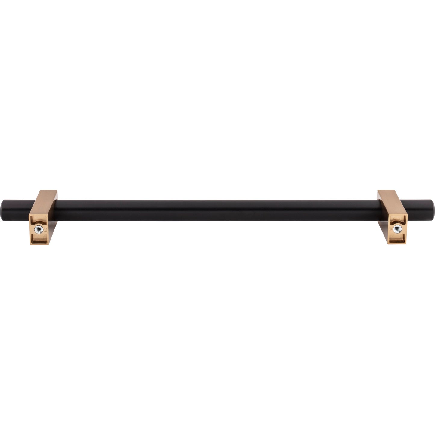 JEFFREY ALEXANDER 478-12MBSBZ Larkin 2 12" Center-to-Center Appliance Pull - Matte Black w/Satin Bronze