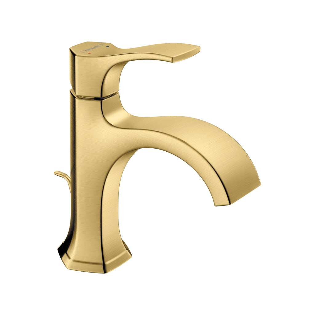 HANSGROHE 04810250 Locarno Single-Hole Faucet 110 with Pop-Up Drain, 1.2 GPM - Brushed Gold Optic