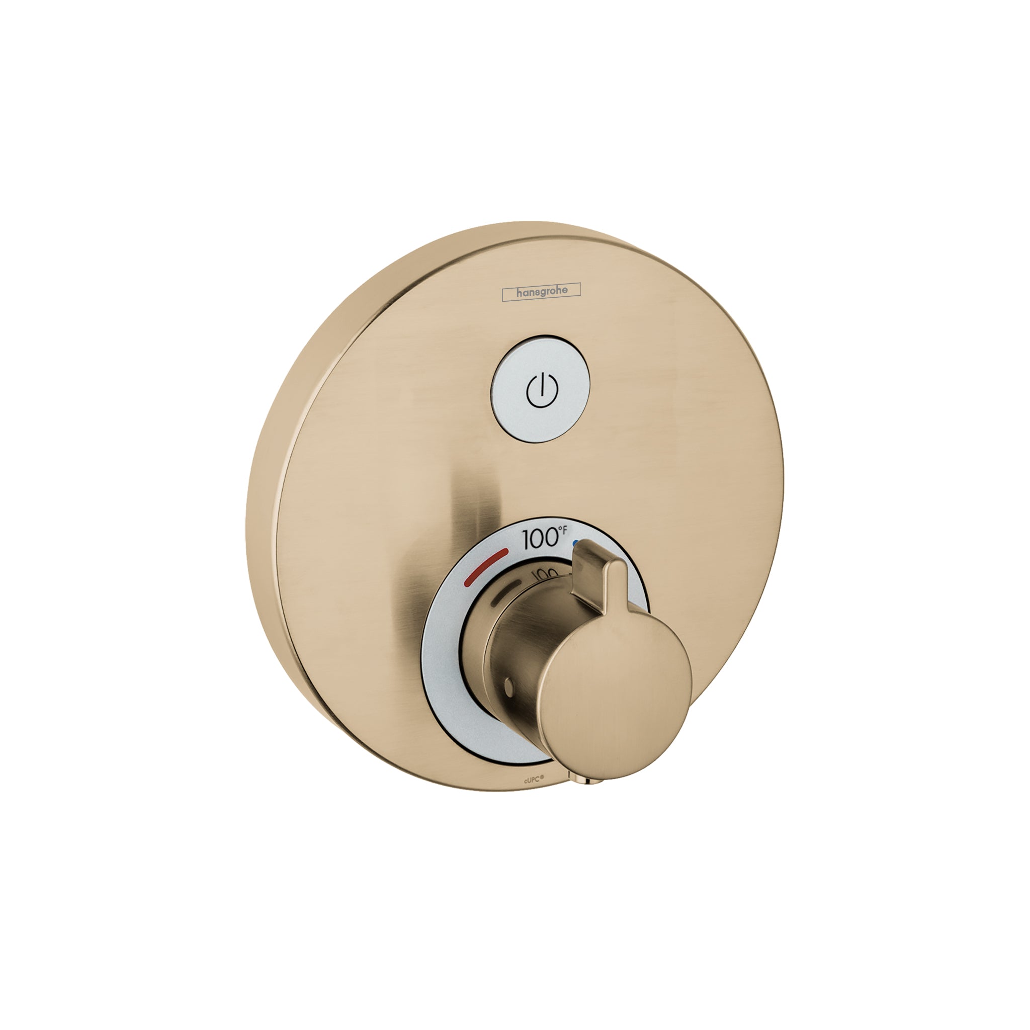 HANSGROHE 15744141 ShowerSelect S Thermostatic Trim for 1 Function, Round - Brushed Bronze