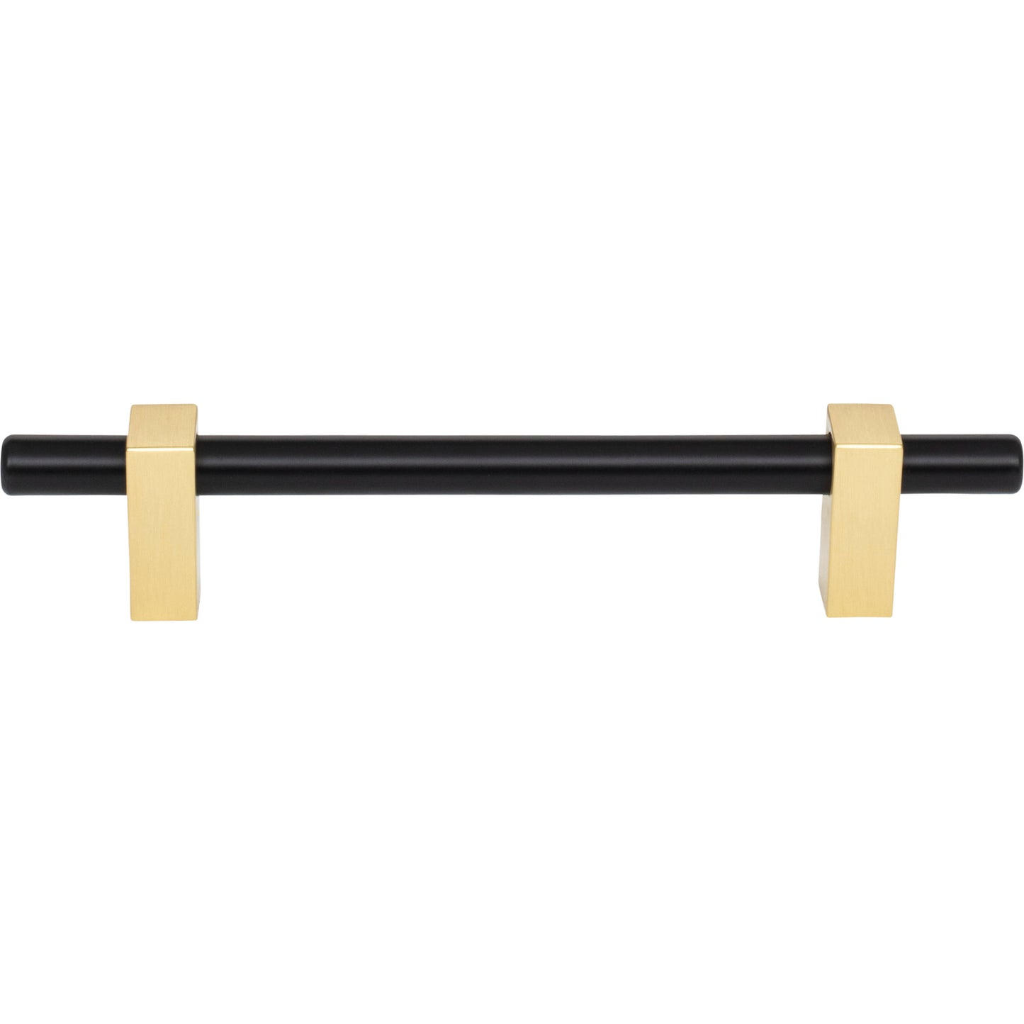 JEFFREY ALEXANDER 478-128MBBG Larkin 2 128 mm Center-to-Center Bar Pull - Matte Black w/Brushed Gold