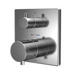 TOTO TBV02404U#CP Square Thermostatic Mixing Valve With Two-Way Diverter Shower Trim - Polished Chrome