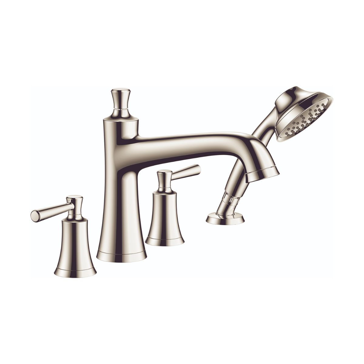 HANSGROHE 04777830 Joleena 4-Hole Roman Tub Set Trim with 1.75 GPM Handshower - Polished Nickel