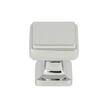 ATLAS A200-CH Kate 1 1/8" Length Square Knob - Polished Chrome