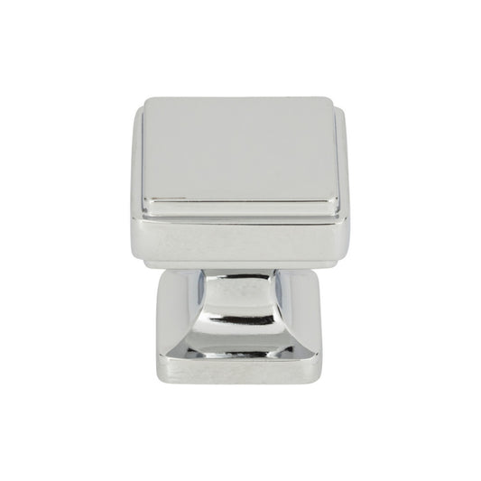 ATLAS A200-CH Kate 1 1/8" Length Square Knob - Polished Chrome