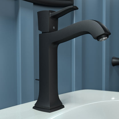 HANSGROHE 31302671 Metropol Classic Single-Hole Faucet 160 with Pop-Up Drain, 1.2 GPM - Matte Black
