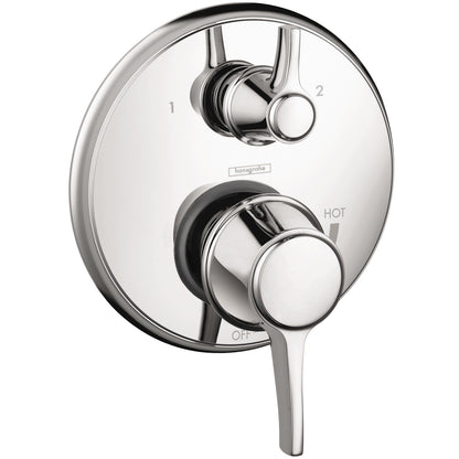 HANSGROHE 04449000 Ecostat Classic Pressure Balance Trim with Diverter, Round - Chrome