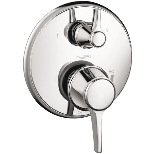 HANSGROHE 04449000 Ecostat Classic Pressure Balance Trim with Diverter, Round - Chrome