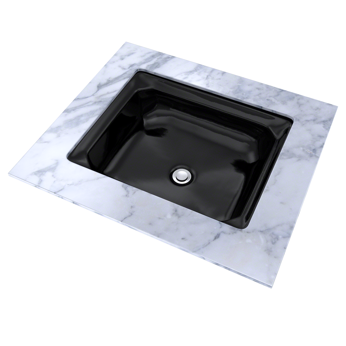 TOTO LT973#51 Guinevere Rectangular Undermount Bathroom Sink - Ebony