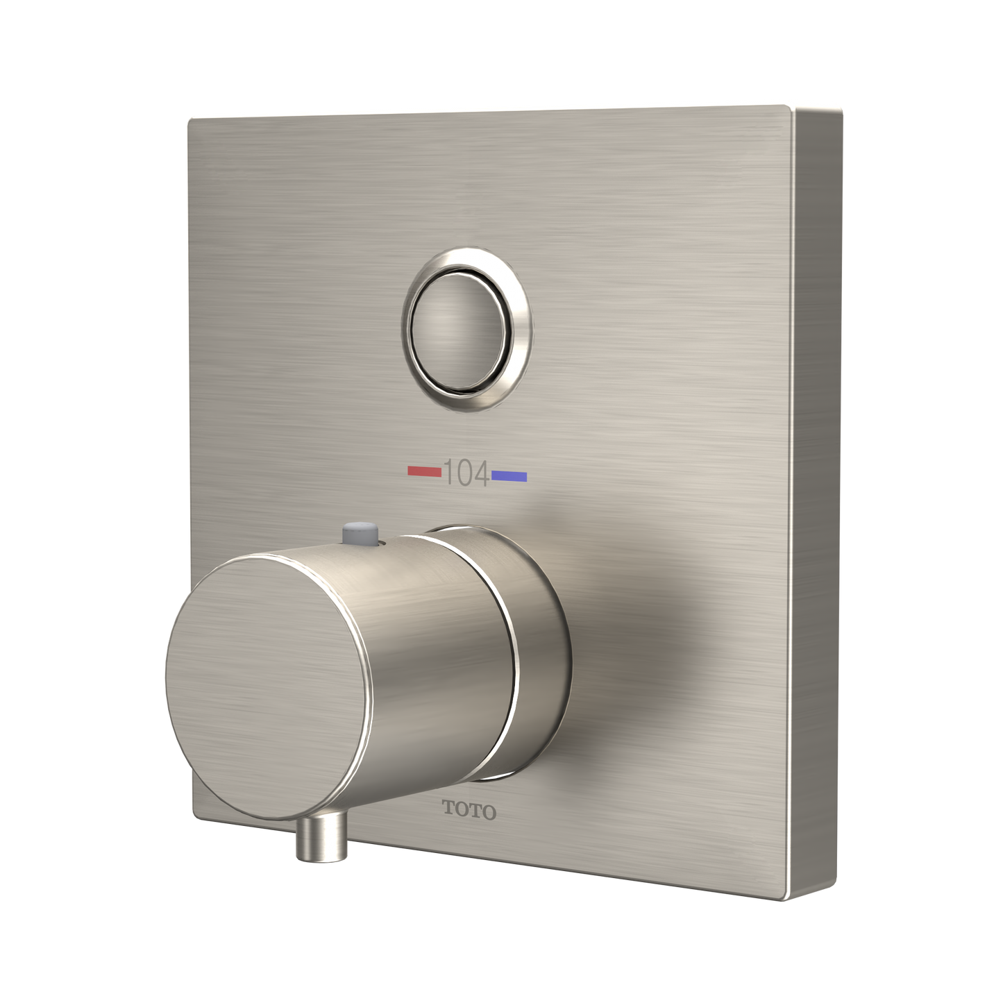 TOTO TBV02405U#BN Square Thermostatic Mixing Valve With One-Function Shower Trim - Brushed Nickel
