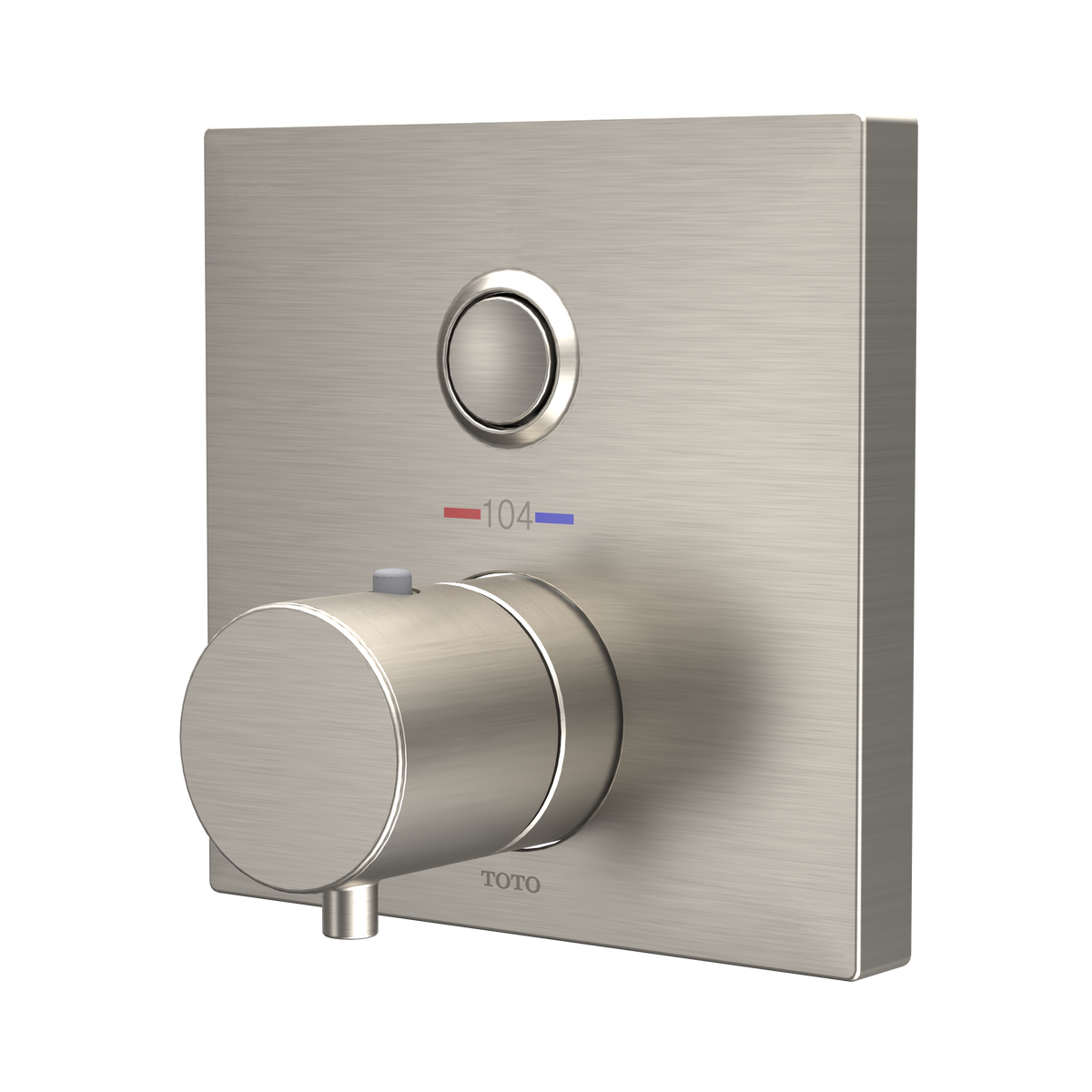 TOTO TBV02405U#BN Square Thermostatic Mixing Valve With One-Function Shower Trim - Brushed Nickel