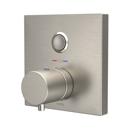 TOTO TBV02405U#BN Square Thermostatic Mixing Valve With One-Function Shower Trim - Brushed Nickel