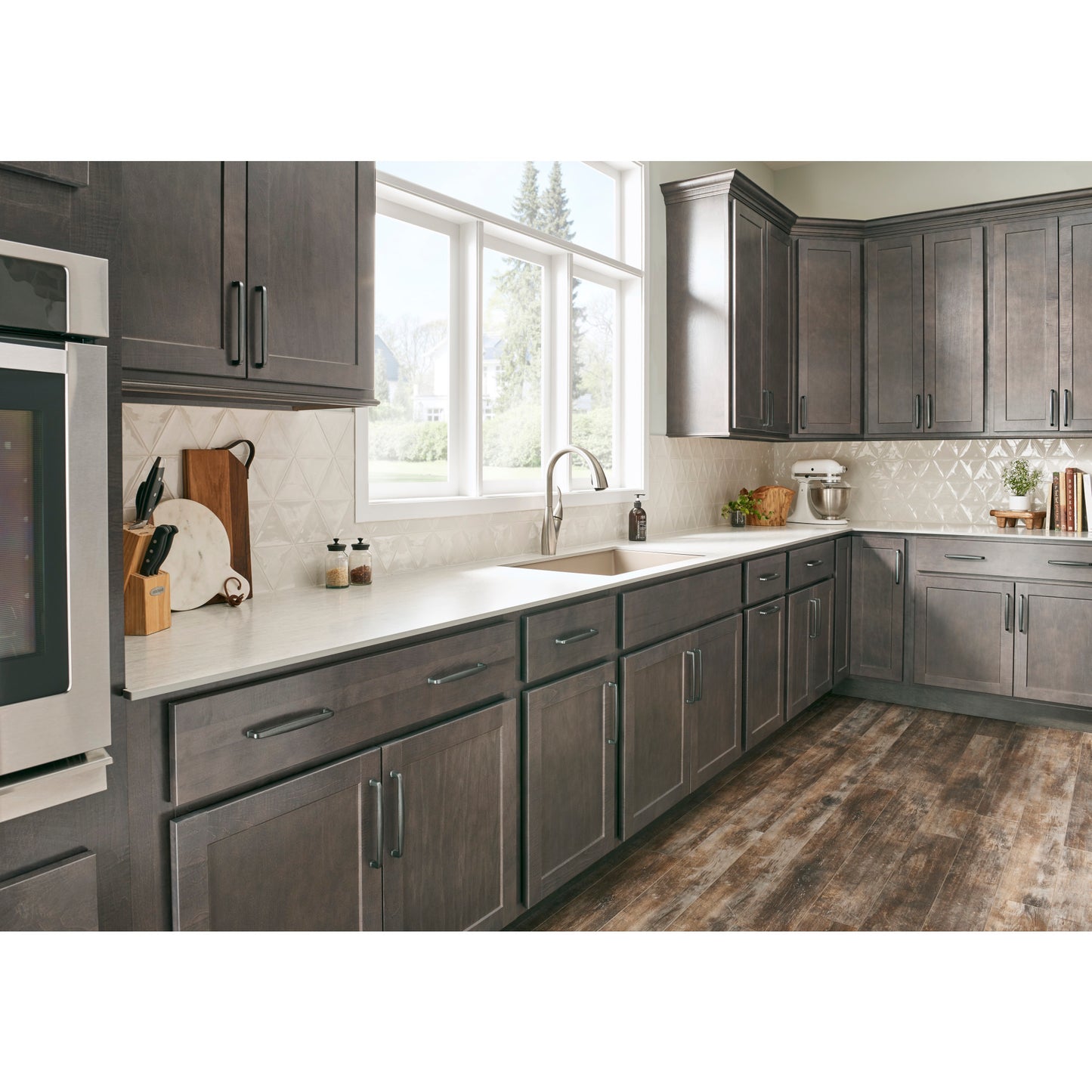 JEFFREY ALEXANDER 1092-12BNBDL Milan 1 12" Center-to-Center Appliance Pull - Brushed Pewter