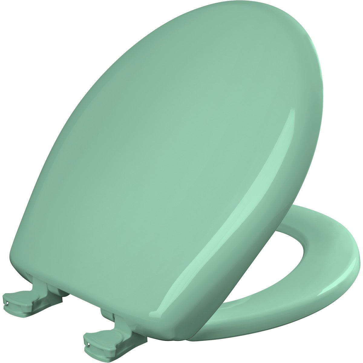 Bemis Round Plastic Toilet Seat in Ming Green with STA-TITE Seat Fastening System, Easy•Clean and  Whisper•Close Hinge