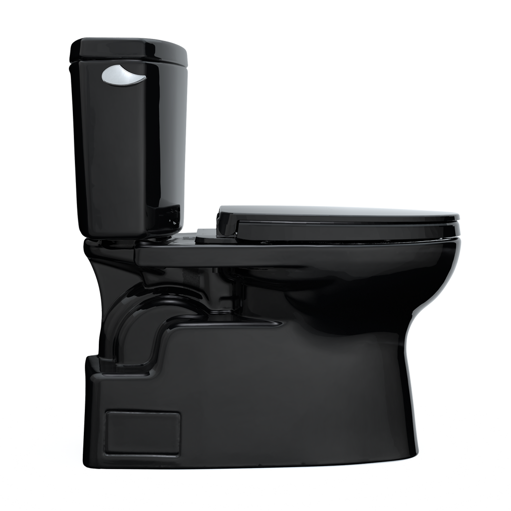 TOTO MS474124CEF#51 Vespin Ii Two-Piece Elongated 1.28 Gpf Universal Height Toilet With Ss124 Softclose Seat - Ebony