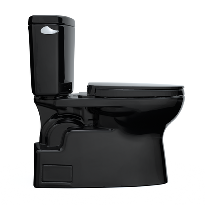 TOTO MS474124CEF#51 Vespin Ii Two-Piece Elongated 1.28 Gpf Universal Height Toilet With Ss124 Softclose Seat - Ebony