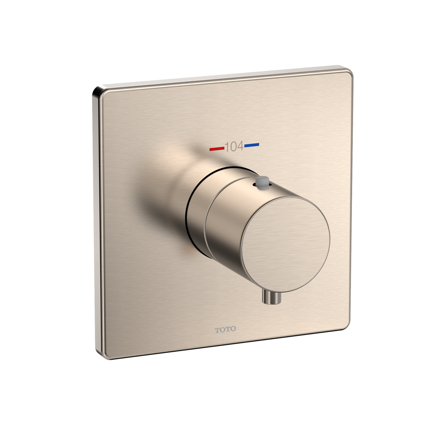 TOTO TBV02401U#BN Square Thermostatic Mixing Valve Shower Trim - Brushed Nickel