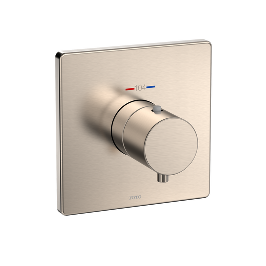 TOTO TBV02401U#BN Square Thermostatic Mixing Valve Shower Trim - Brushed Nickel