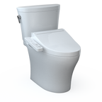 TOTO MW4483074CEMFGN#01 Washlet+ Aquia Iv Arc Two-Piece Elongated Dual Flush 1.28 And 0.9 Gpf Toilet With C2 Bidet Seat - Cotton White
