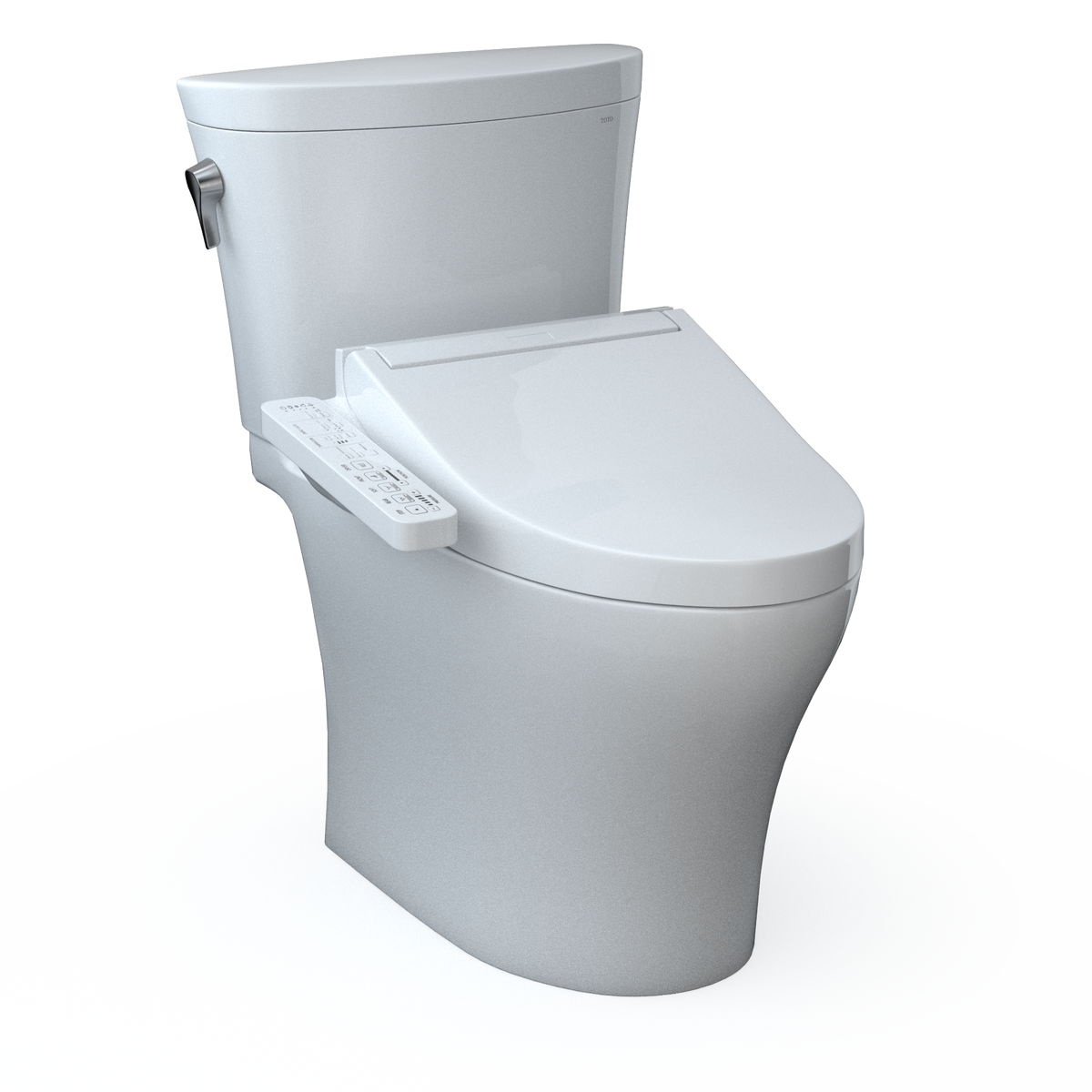 TOTO MW4483074CEMFGN#01 Washlet+ Aquia Iv Arc Two-Piece Elongated Dual Flush 1.28 And 0.9 Gpf Toilet With C2 Bidet Seat - Cotton White