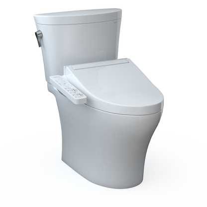 TOTO MW4483074CEMFGN#01 Washlet+ Aquia Iv Arc Two-Piece Elongated Dual Flush 1.28 And 0.9 Gpf Toilet With C2 Bidet Seat - Cotton White