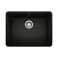 BLANCO 442928 Precis Precis SILGRANIT 24" Single Bowl Undermount Kitchen Sink - Coal Black in Coal Black