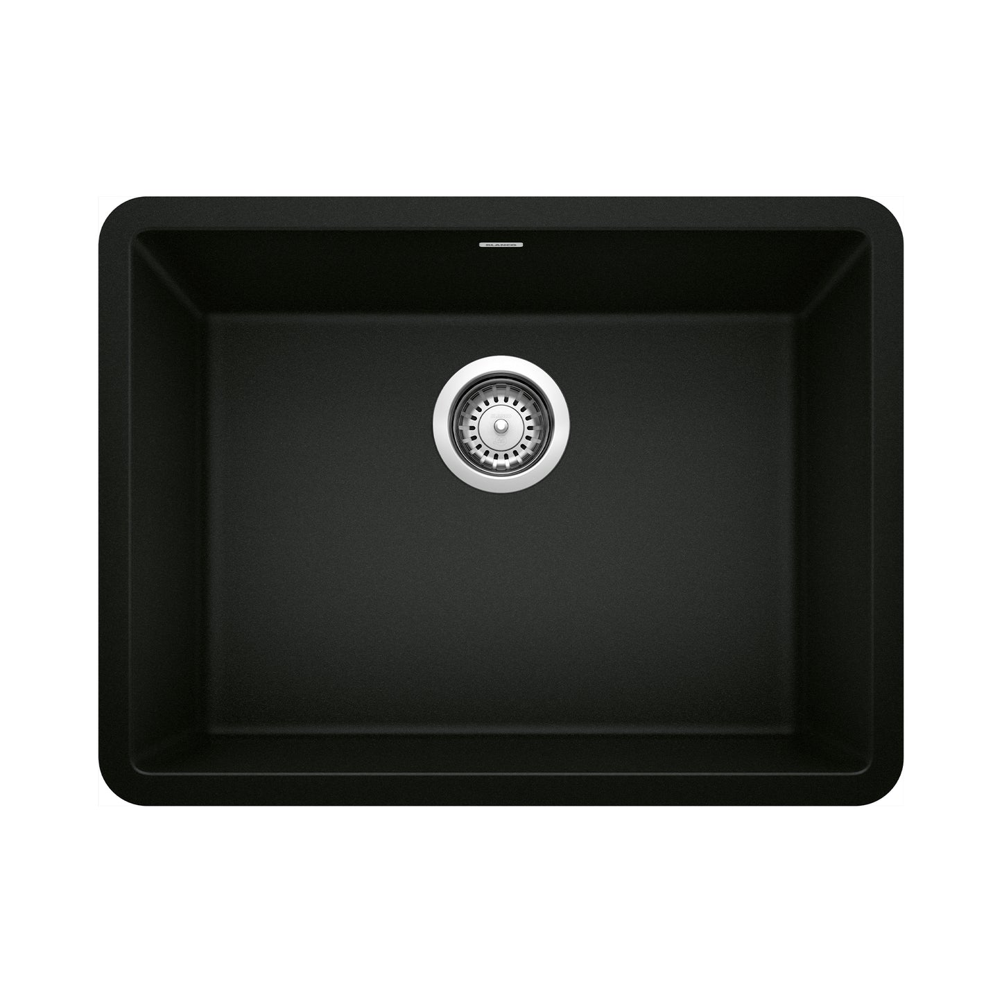 BLANCO 442928 Precis Precis SILGRANIT 24" Single Bowl Undermount Kitchen Sink - Coal Black in Coal Black