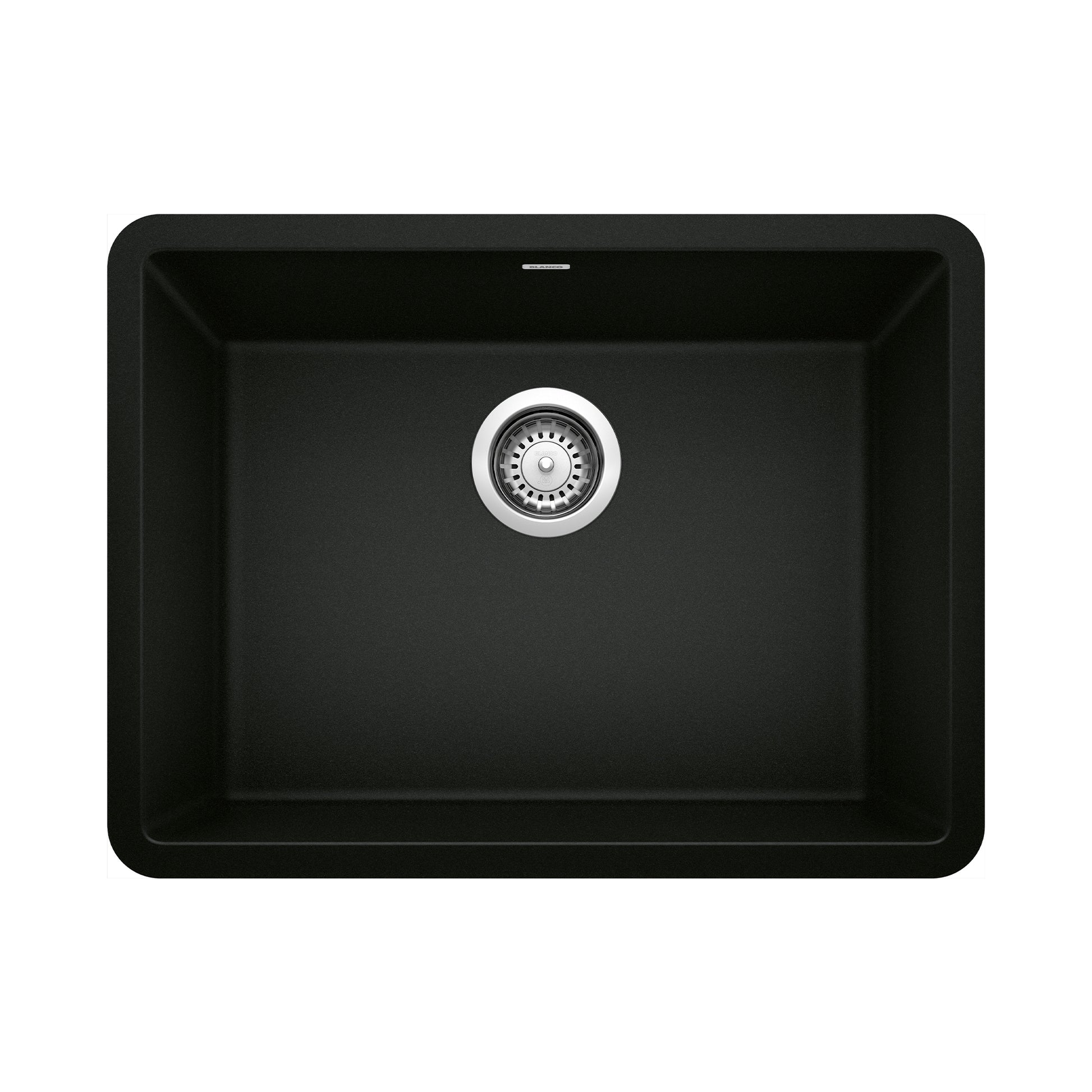 BLANCO 442928 Precis Precis SILGRANIT 24" Single Bowl Undermount Kitchen Sink - Coal Black in Coal Black