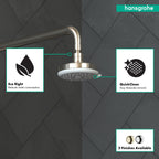 HANSGROHE 04733820 Croma 100 Showerhead E 3-Jet, 1.8 GPM - Brushed Nickel