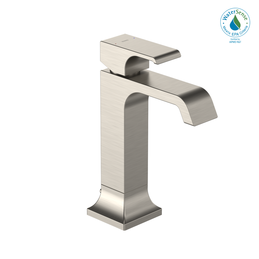 TOTO TLG08303U#BN Gc 1.2 Gpm Single Handle Semi-Vessel Bathroom Sink Faucet With Comfort Glide Technology - Brushed Nickel
