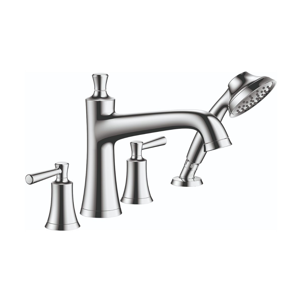 HANSGROHE 04777000 Joleena 4-Hole Roman Tub Set Trim with 1.75 GPM Handshower - Chrome