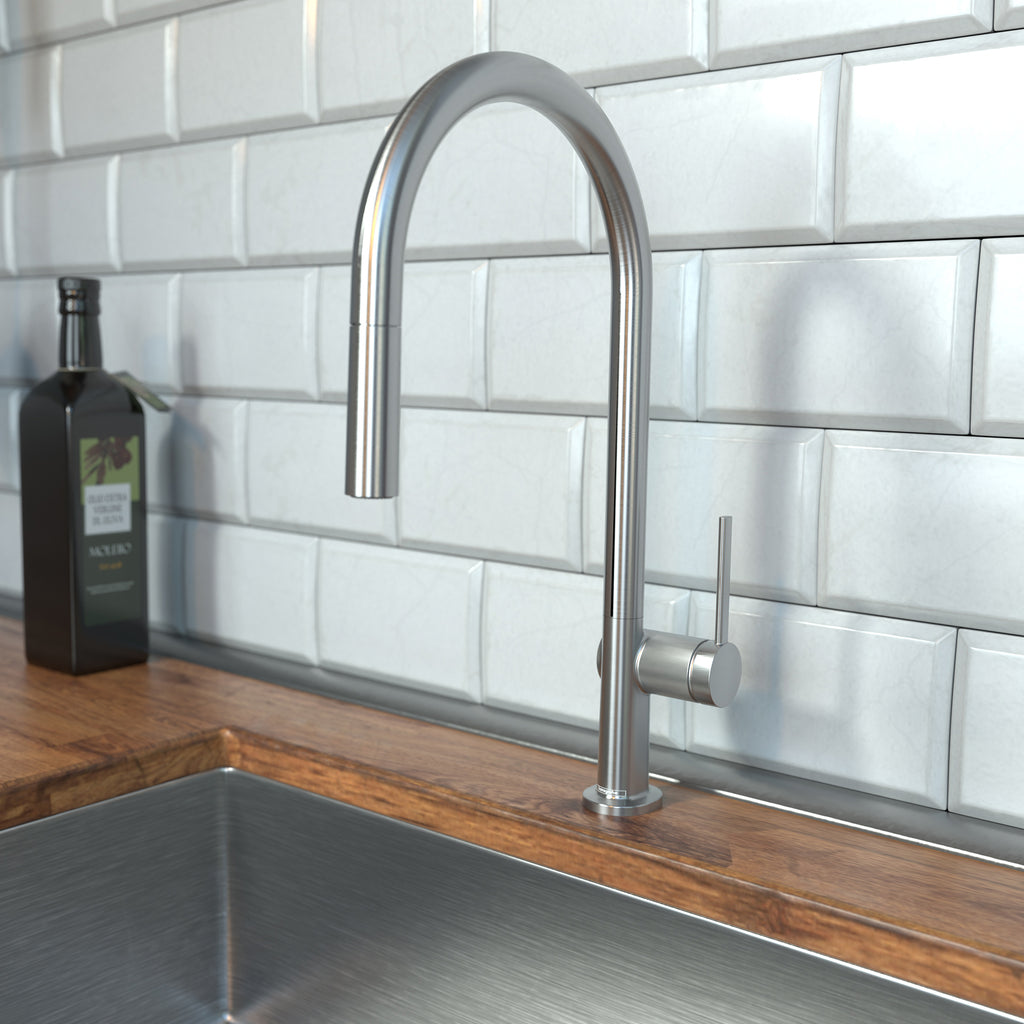 HANSGROHE 72857801 Talis N HighArc Kitchen Faucet, O-Style 2-Spray Pull-Down, 1.5 GPM - Stainless Steel Optic