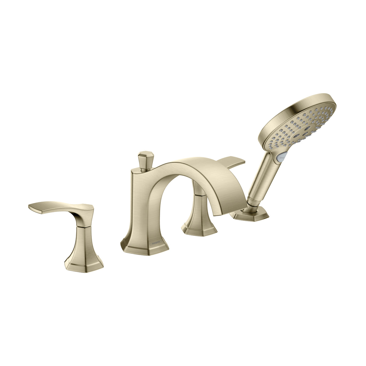 HANSGROHE 04817820 Locarno 4-Hole Roman Tub Set Trim with 1.75 GPM Handshower - Brushed Nickel