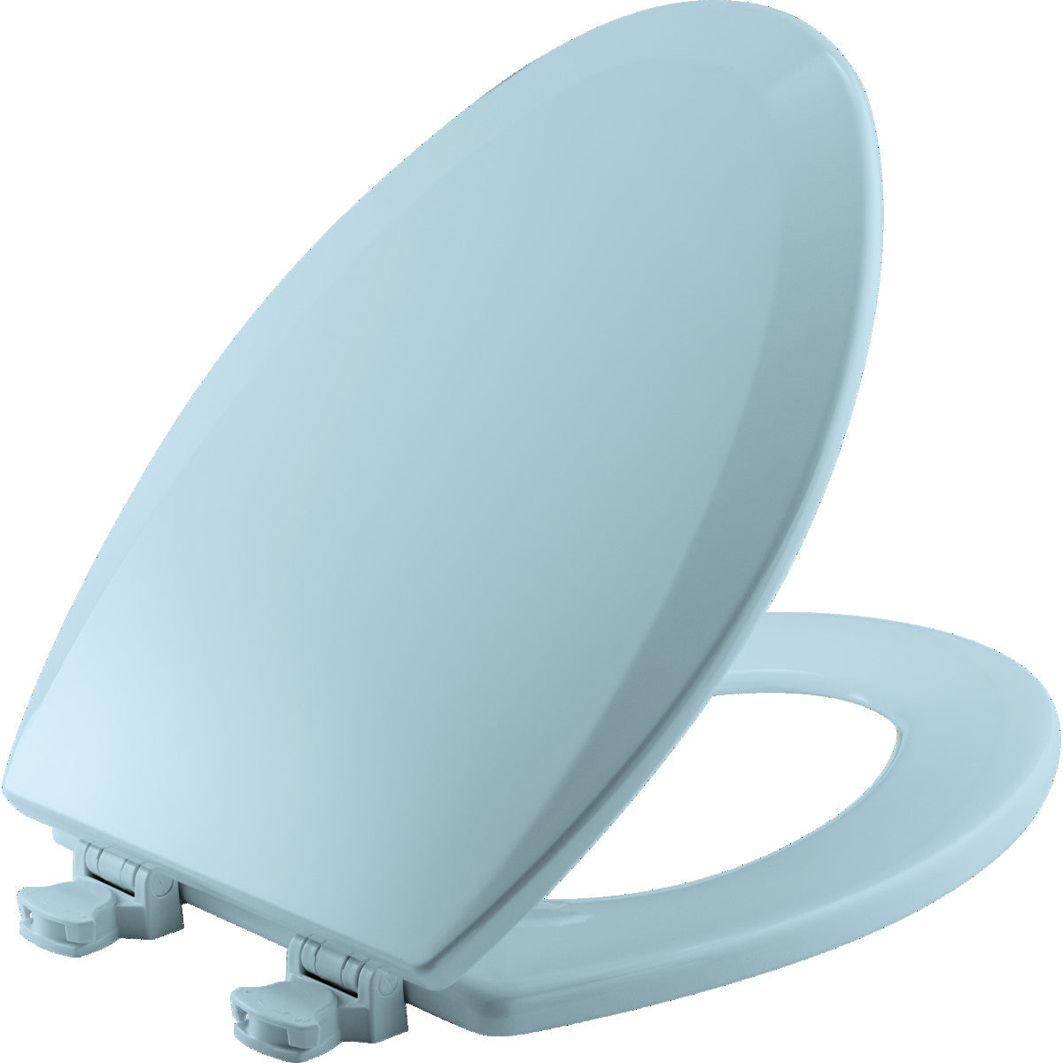 Bemis Elongated Enameled Wood Toilet Seat in Dresden Blue with Easy•Clean Hinge