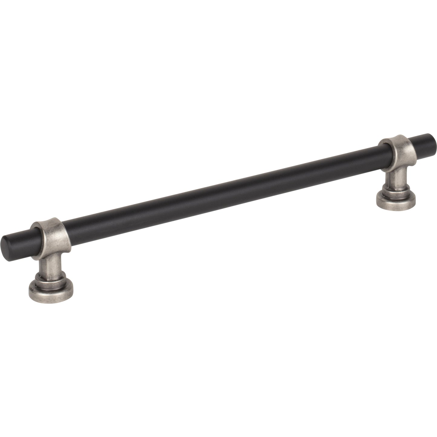 TOP KNOBS M2742 Bit 7 9/16" Center to Center Bar Pull - Flat Black and Pewter Antique