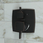 HANSGROHE 15865921 Ecostat Classic Pressure Balance Trim Classic Square with Diverter - Rubbed Bronze