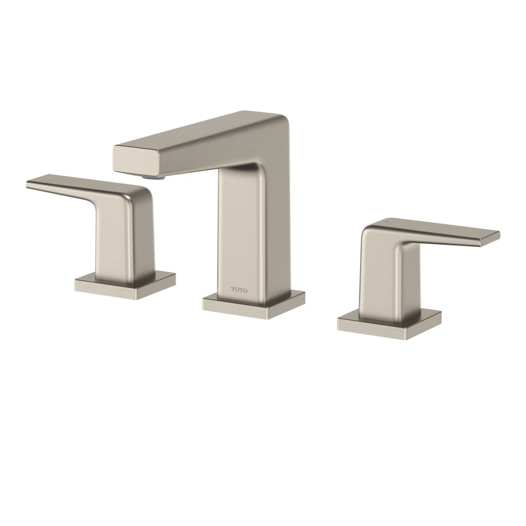 TOTO TLG10201U#BN Gb Series 1.2 Gpm Two Handle Widespread Bathroom Sink Faucet With Drain Assembly - Brushed Nickel