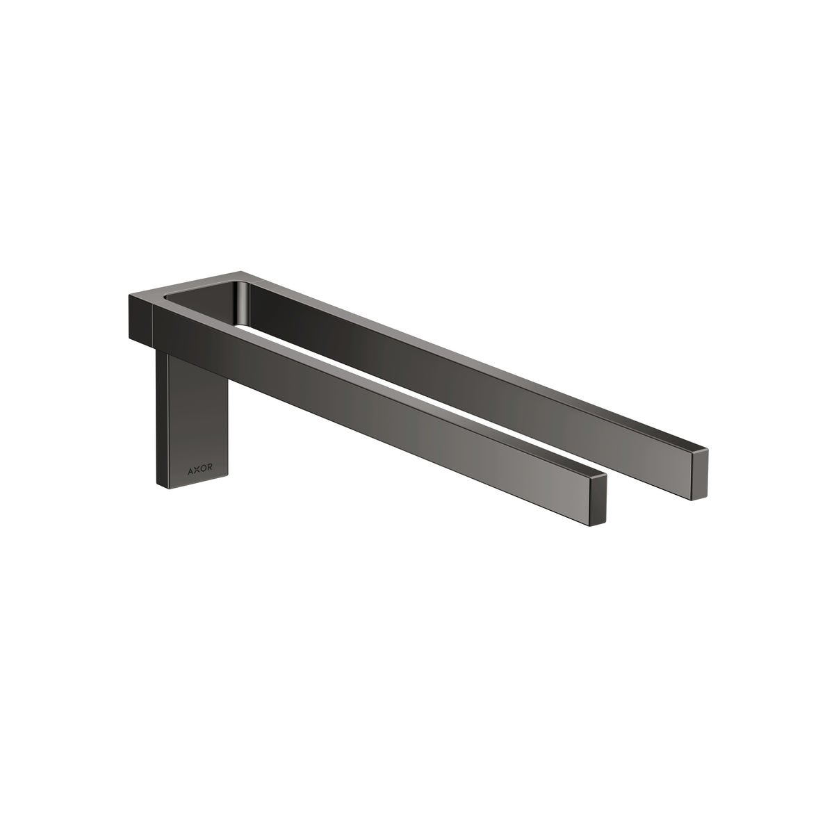 AXOR 42622330 Universal Rectangular Towel Holder Twin-Handle - Polished Black Chrome
