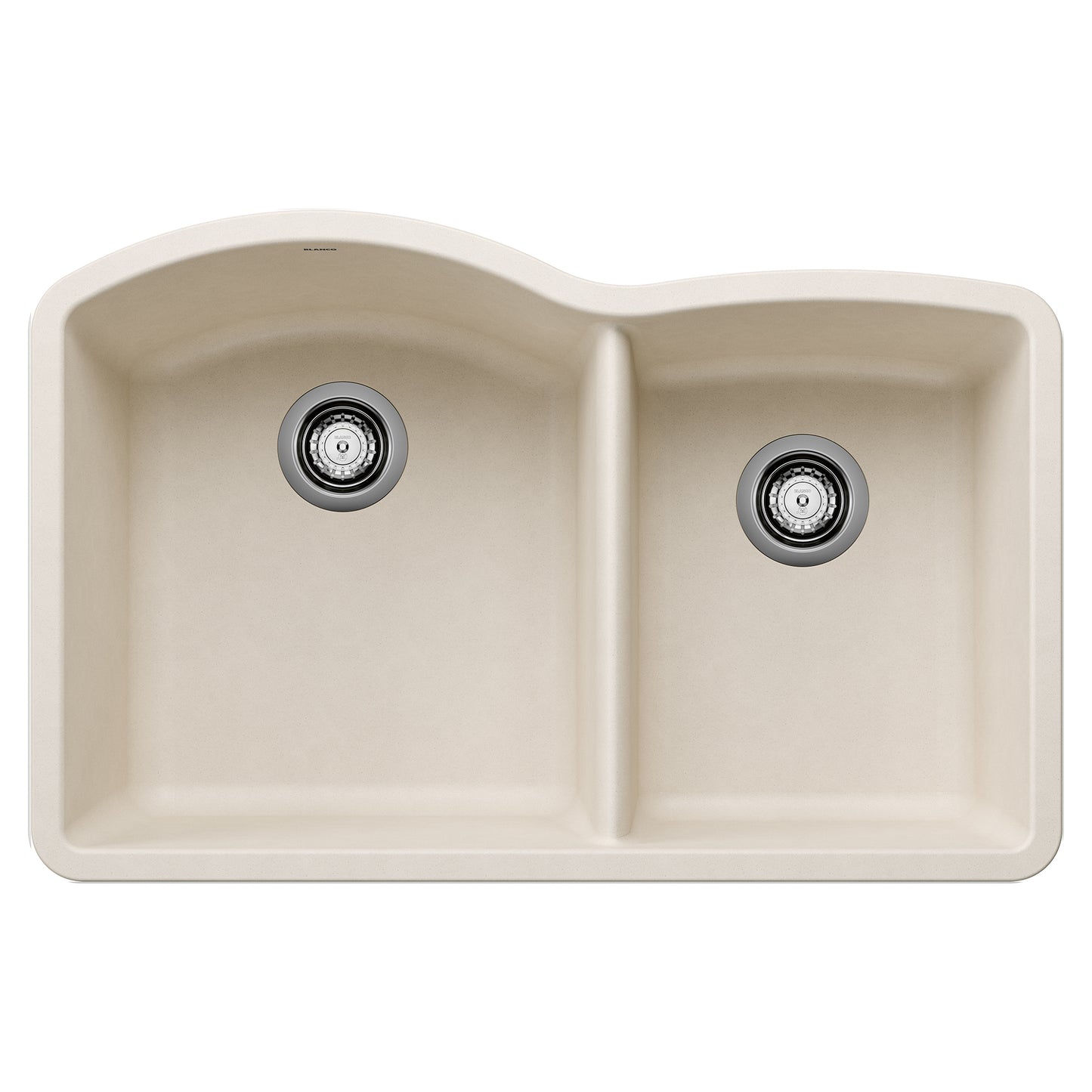 BLANCO 443064 Diamond Diamond SILGRANIT 32" 60/40 Double Bowl Undermount Kitchen Sink - Soft White in Soft White