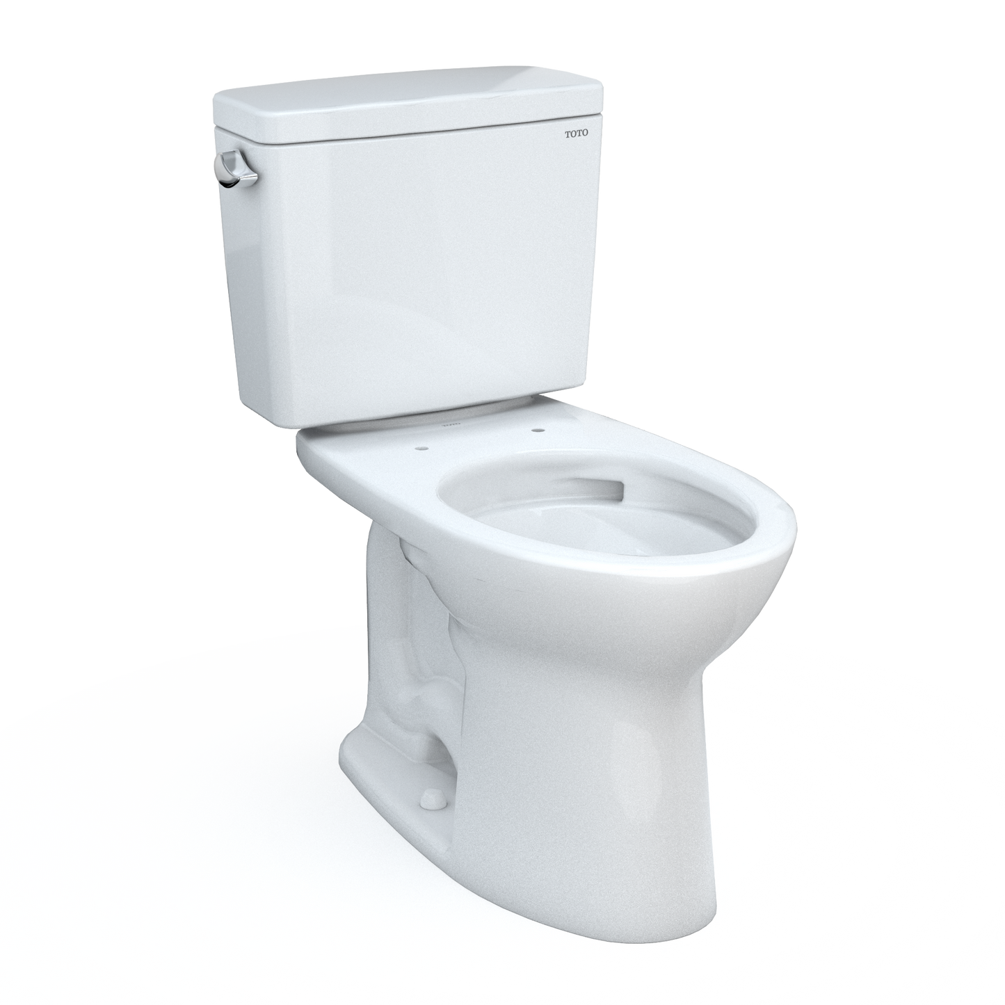 TOTO CST776CSFG.10#01 Drake Two-Piece Elongated 1.6 Gpf Universal Height Tornado Flush Toilet With Cefiontect And 10 Inch Rough-In - Cotton White