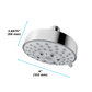 TOTO TBW01013U4#CP L Series 1.75 GPM Multifunction 4 inch Modern Round Showerhead , Polished Chrome