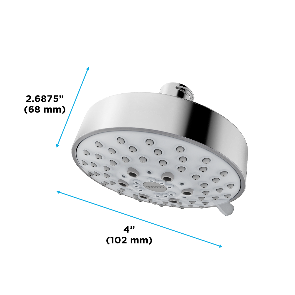 TOTO TBW01013U4#CP L Series 1.75 Gpm Multifunction 4 Inch Modern Round Showerhead - Polished Chrome