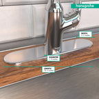 HANSGROHE 14019001  Base Plate for Single-Hole Kitchen Faucets, 10" - Chrome