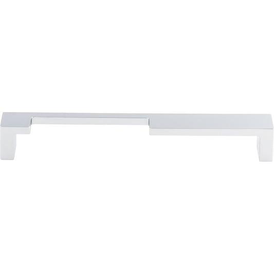 TOP KNOBS TK257PC Modern Metro Notch Pull A 7" Center to Center Bar Pull - Polished Chrome