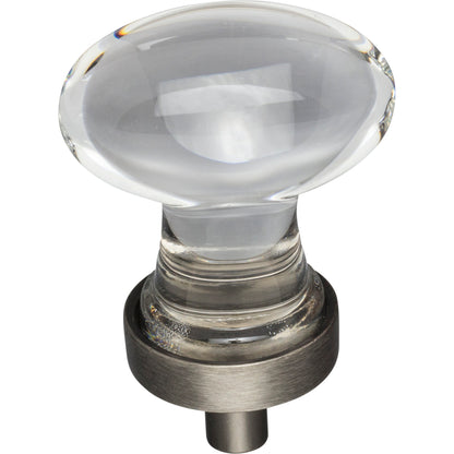 JEFFREY ALEXANDER G110BNBDL Harlow 1-1/4" Length Oval Knob - Brushed Pewter