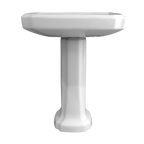 TOTO LPT970.8#01 Guinevere 27-1/8" x 19-7/8" Rectangular Pedestal Bathroom Sink for 8 Inch Center Faucets , Cotton White