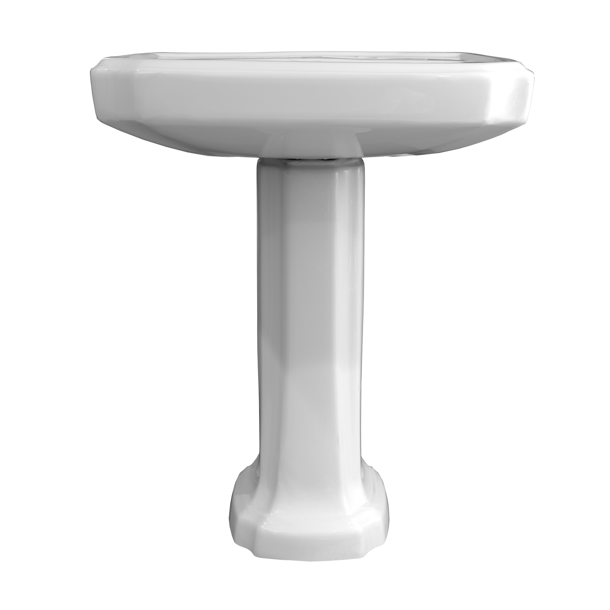 TOTO LPT970.8#01 Guinevere 27-1/8" x 19-7/8" Rectangular Pedestal Bathroom Sink for 8 Inch Center Faucets , Cotton White